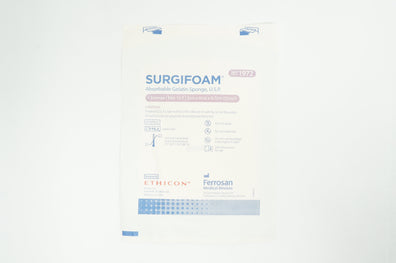 Ferrosan 1972 Surgifoam Absorbable Gelatin Sponge U.S.P. 2 x 6 x  0.7cm (x)